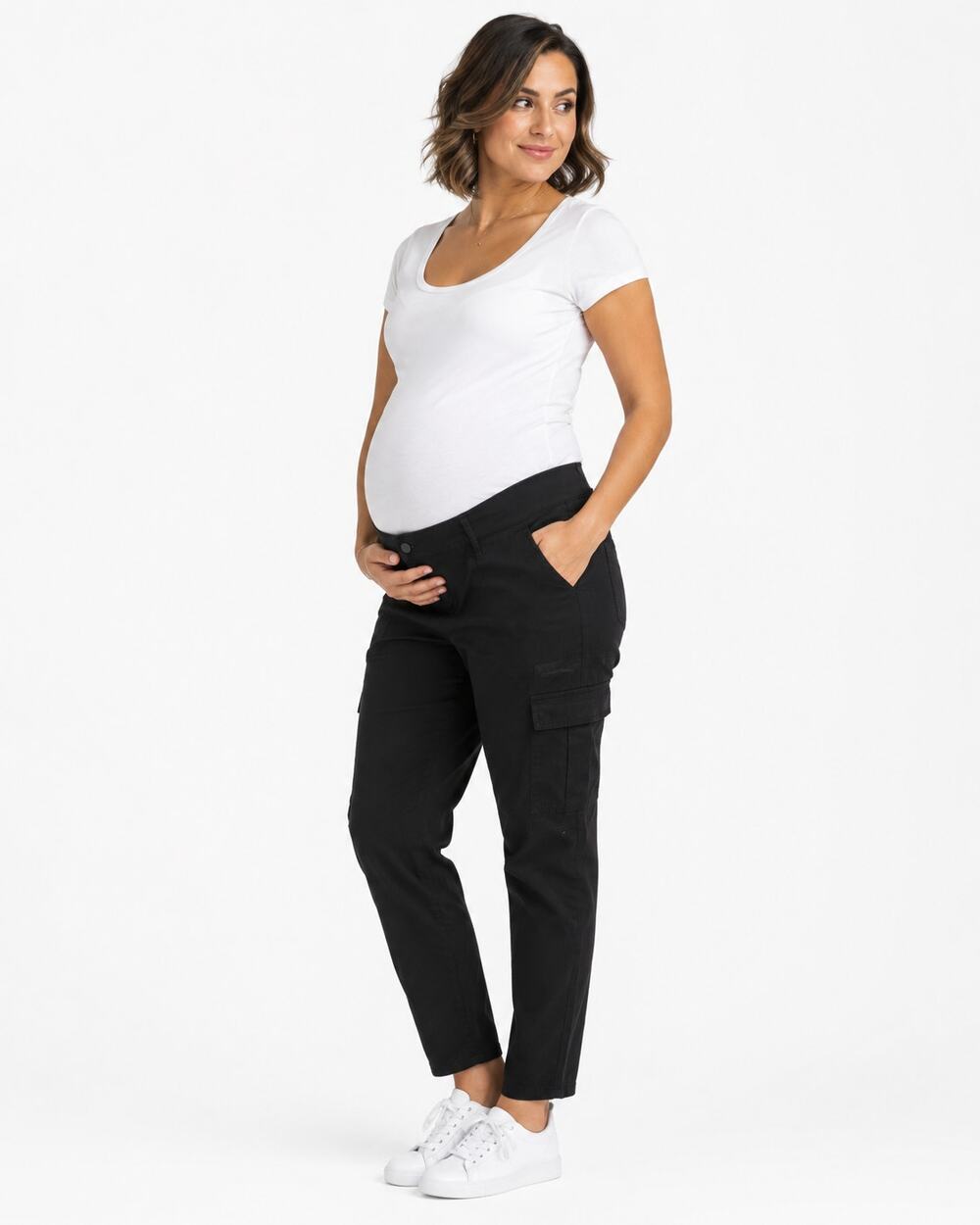 Dan247 Isabel Maternity by Ingrid & Isabel  12 Black 90s Straight Cargo Pants